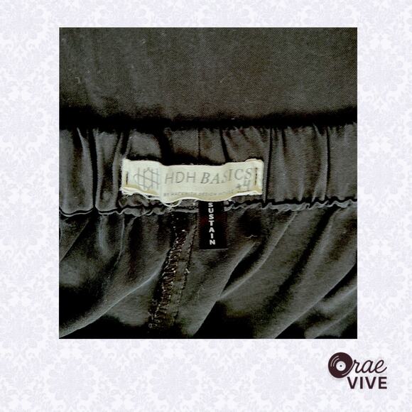 Hackwith Design House Women's Plus Black Linen Easy Tapered Pant - 4X - Picture 7 of 8